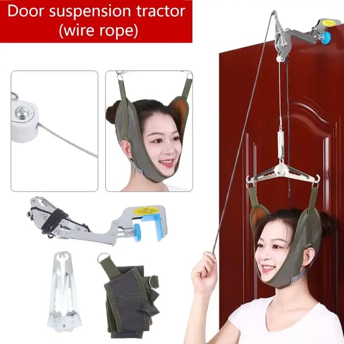 Kit de dispositif de massage du cou sur la porte, traction cervicale, civière d'ajustement, chiropra