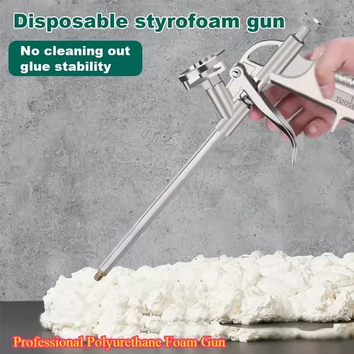 Pistolet professionnel en mousse de polyuréthane – Construction entièrement métallique pour une appl