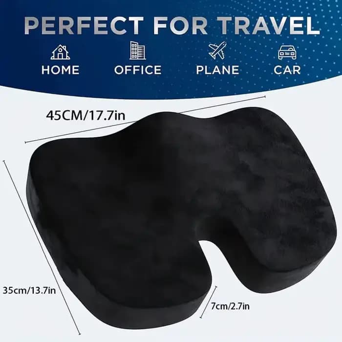 Coussin de siège de voyage en mousse à mémoire de forme, oreiller en forme de U pour chaise, voiture