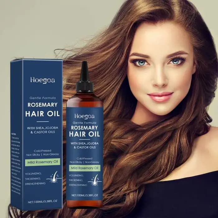 Huile capillaire Hoegoa à la rosemaine : Nourrit, renforce, lisse les cheveux, améliore la santé du
