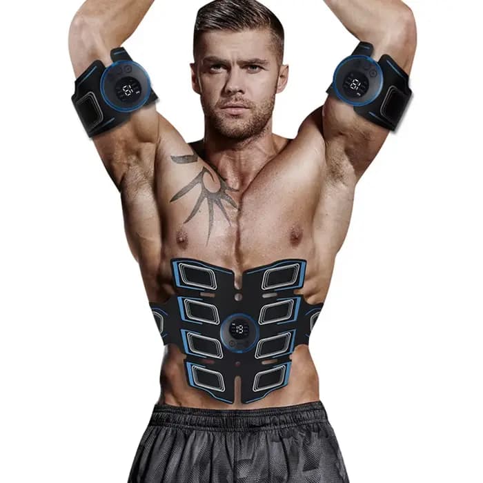 Entraîneur musculaire abdominal aste USB, masseur musculaire abdominal portable, ceinture d'entraîne