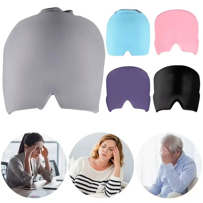 Couvre-chef de soulagement de la Migraine, capuchon de glace en Gel, capuchon de thérapie par compre