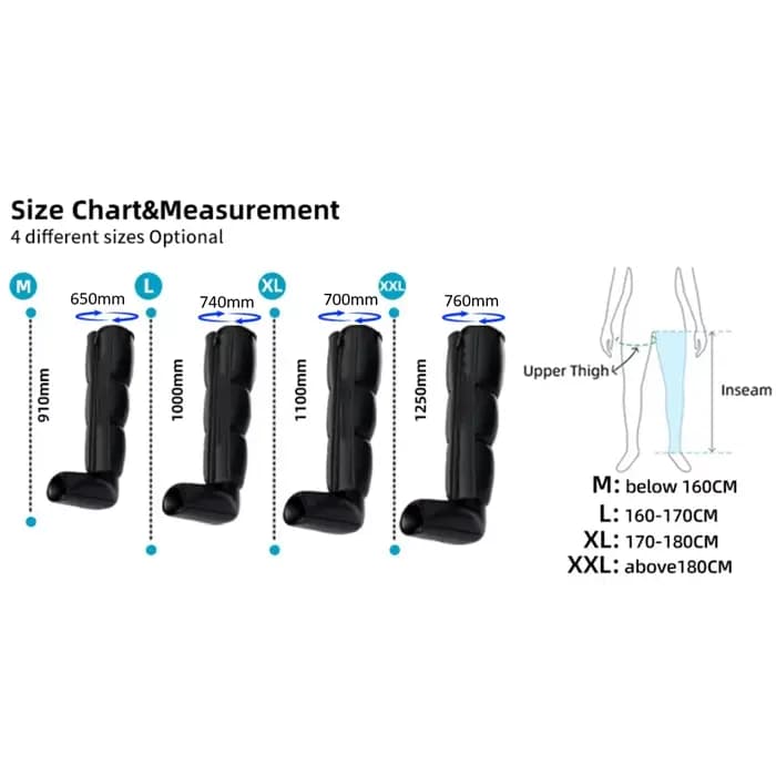 Bottes de drainage lymphatique à compression d'air portables, masseur de jambes à pression pour la r