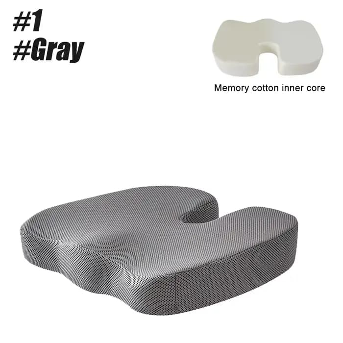 Coussin de siège Coccyx en mousse à mémoire de forme, oreiller en forme de U pour chaise, voiture et