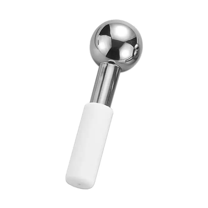 Boule de massage qualifiée ale en acier inoxydable, globes de glace, rouleau facial chaud et froid,