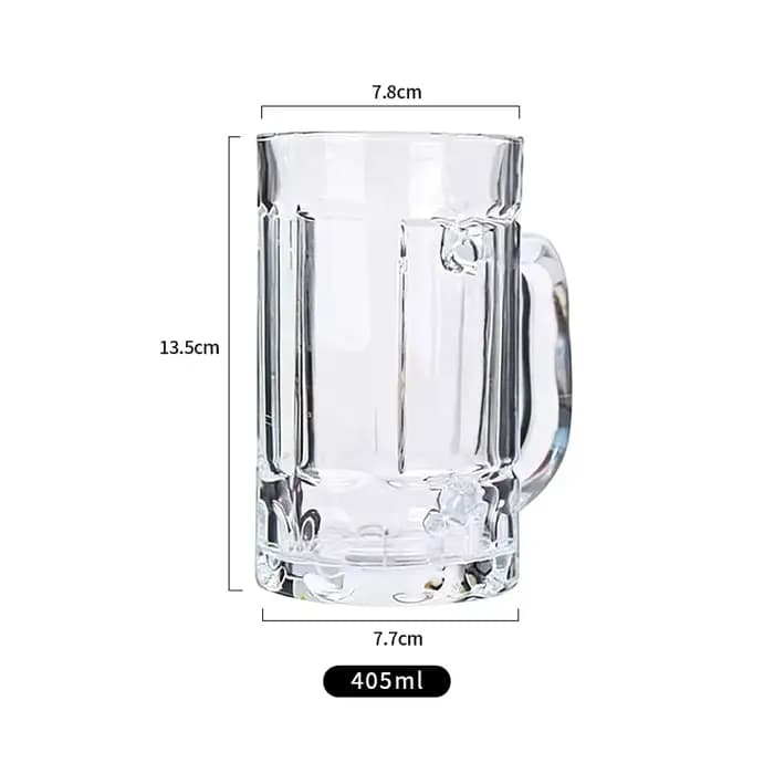 HeY LiLac 405 ~ 500 ml Ailay tasse à bière en verre épaissi haute transparence tasse à boire robuste