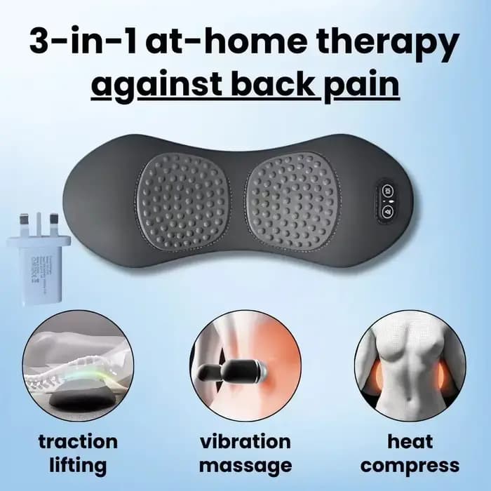 Emeka – masseur de dos 3 en 1, Vibration thermique pour soulager les maux de dos, hernie discale, Su