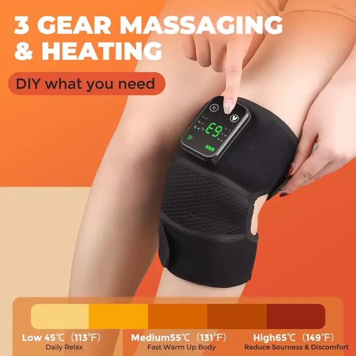 Coussin de Massage électrique 3 en 1 pour les genoux et les vibrations chauffées, masseur pour les é