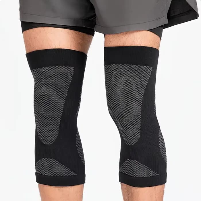 1 paire de manchons de compression de genou ultra-fins – Antidérapants
