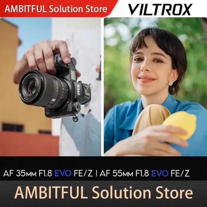 Objectif d'appareil photo plein format Viltrox AF 35mm 55mm F1.8 EVO, mise au point automatique, grande ouverture, objectif humaniste pour monture Sony FE, monture Nikon Z