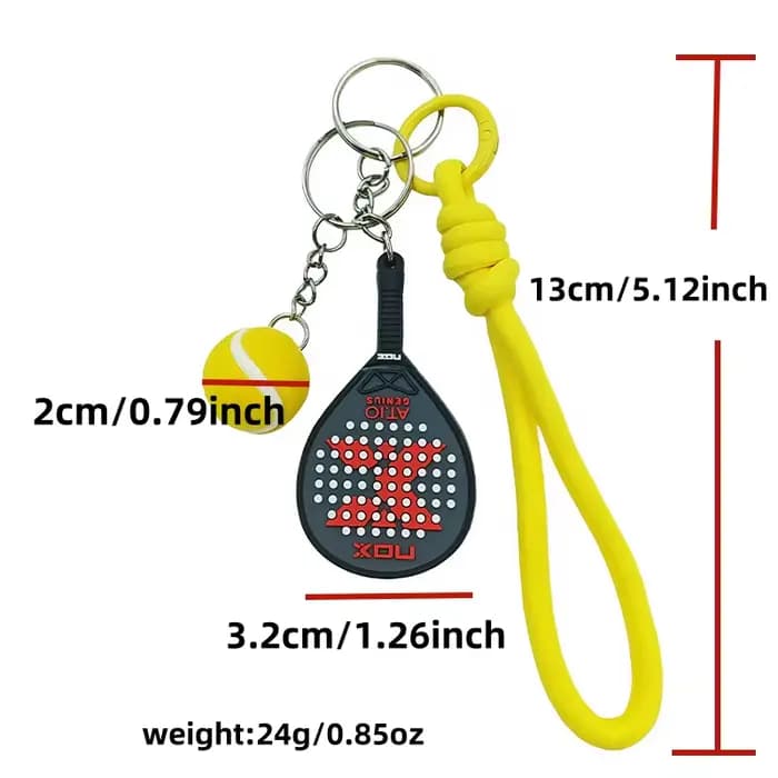 Porte-clés Nox, combinaison mignonne raquette de tennis, décoration suspendue sportive et originale, accessoire essentiel de padel pour les passionnés de sport