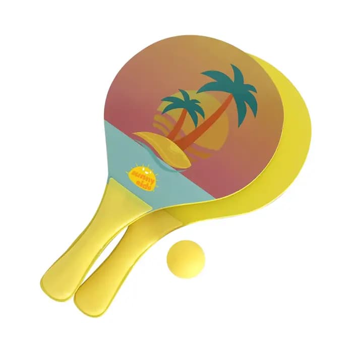 Ensemble de raquettes de plage d'été en bois, raquette légère pour le tennis de plage en plein air, jeu sportif interactif parent-enfant
