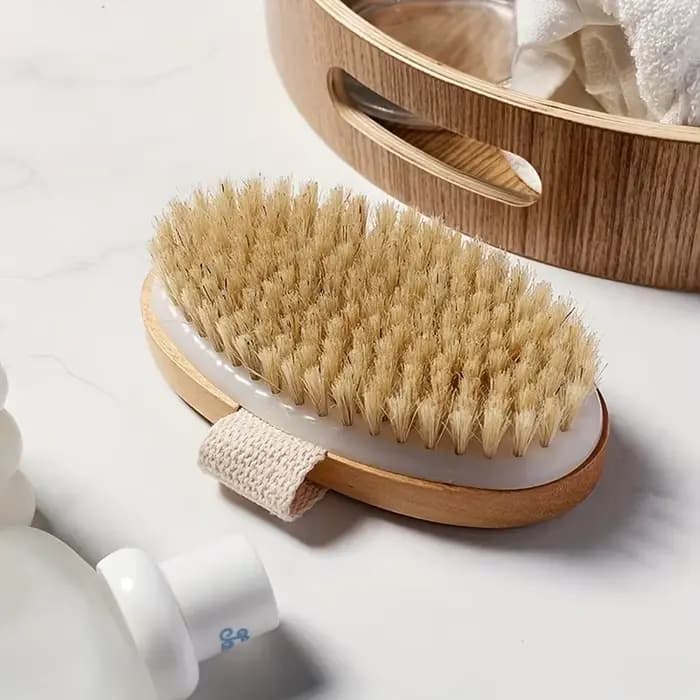Brosse corporelle SPA en poils naturels pour peaux humides et sèches