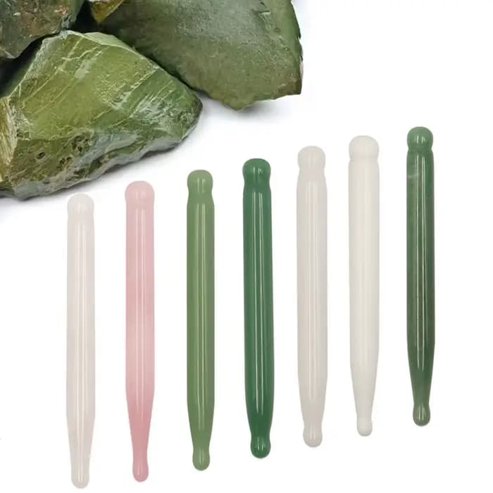 Point d'acupuncture du visage en Jade naturel