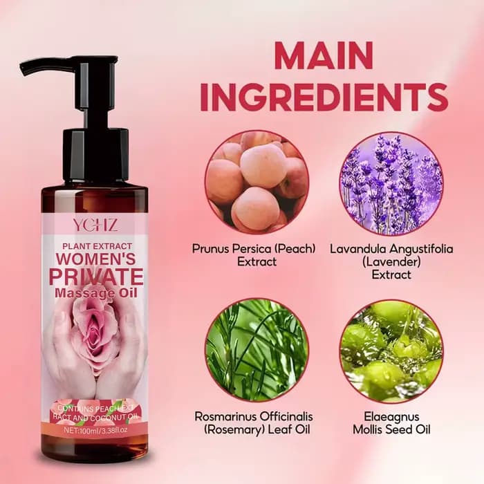 Huile de massage intime pour femmes - Parfum longue durée
