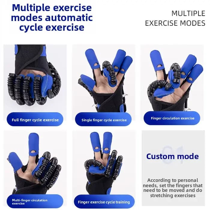 Gants robotisés d'exercice pour la rééducation des doigts (gauche/droite) – Idéal pour AVC