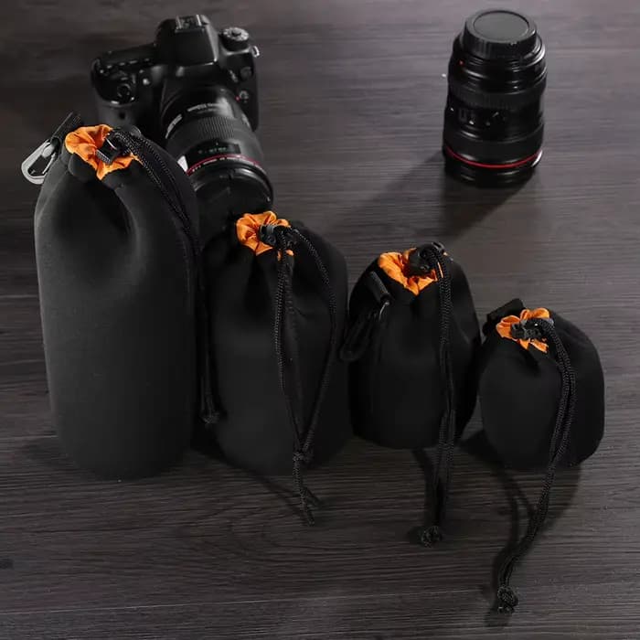 Sac de poudres pour objectif d'appareil photo, étui en néoprène souple étanche pour la plupart des appareils photo SLR numériques, IL, Sony