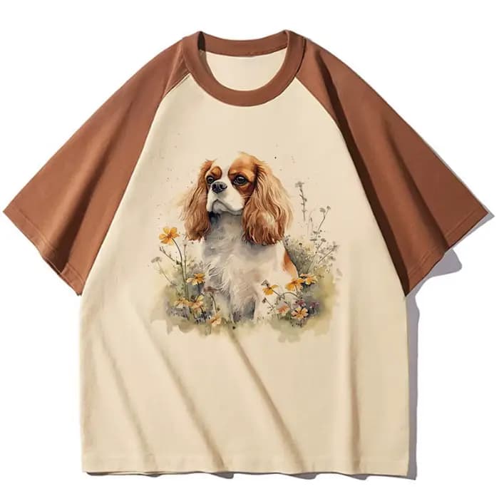 T-shirt Harajuku pour femmes, vêtements drôles pour filles, haut pour chien Cavalier King Charles Spaniel, Y2K