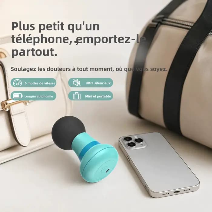 Pistolet de massage électrique USB avec 6 modes de réglage