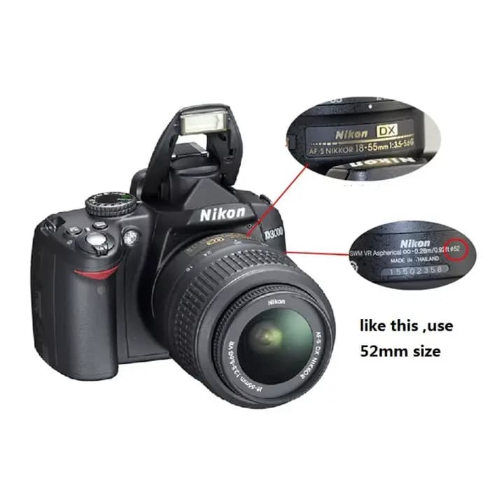Capuchon d'objectif d'appareil photo 49mm 52mm 55mm 58mm 62mm 67mm 72mm 77mm 82mm 95mm 105mm compatible avec les objectifs Nikon Canon Fuji