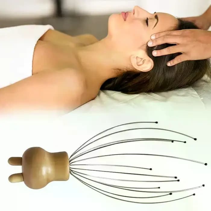 Masseur de tête anti-rayures du cuir chevelu de poulpe