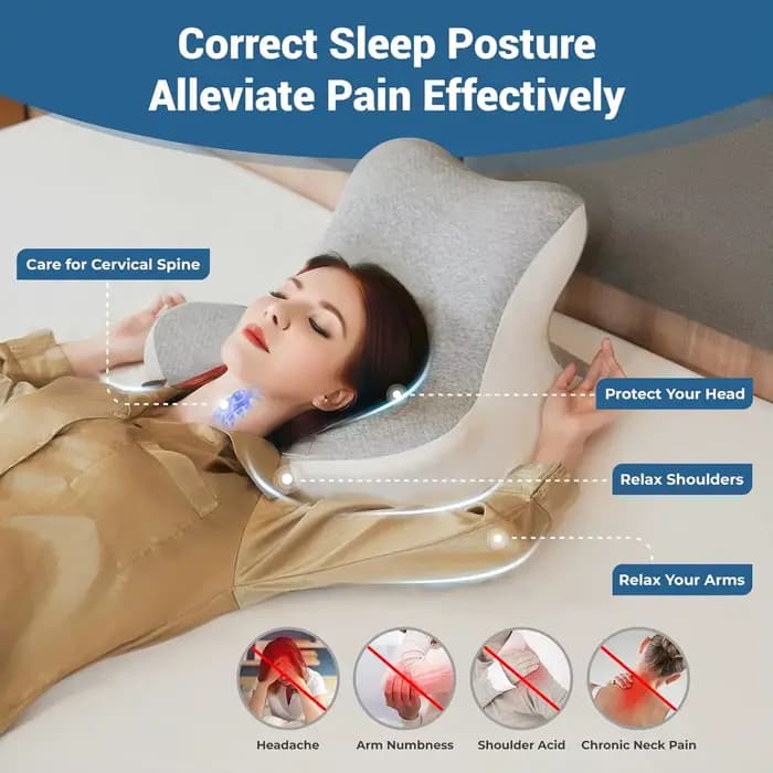 Coussin de lecture ergonomique en mousse à mémoire de forme pour lit, idéal pour se reposer allongé, incliné ou sur le ventre, avec soutien pour la tête, le menton et le dos