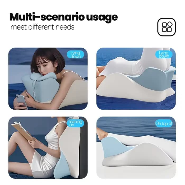 Oreiller ergonomique amélioré en mousse à mémoire de forme pour dormir sur le ventre
