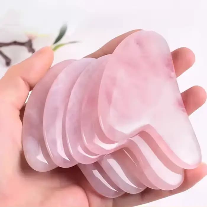 Outils de massage Guasha en jade pour le visage