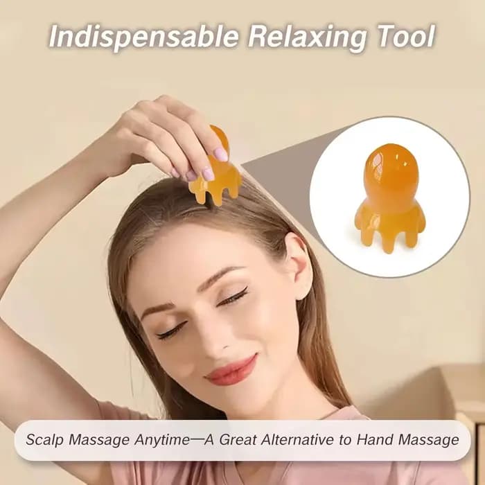 Tête de poulpe ergonomique en résine Gua Sha