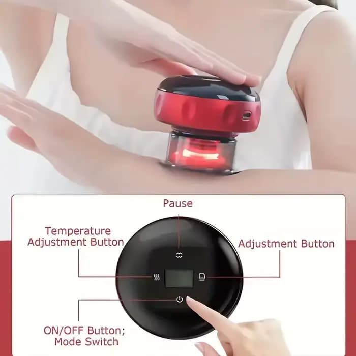 Masseur à ventouses électrique anti-cellulite avec aspiration chauffante
