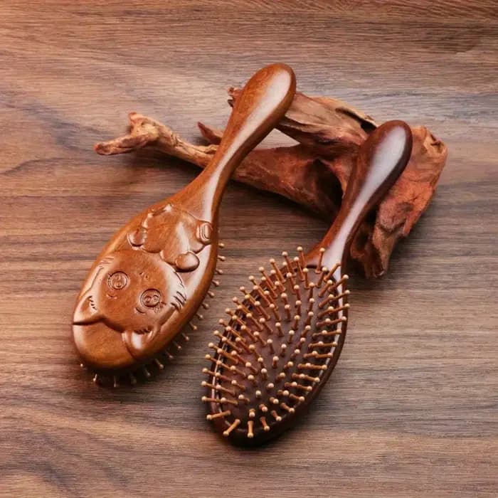 Brosse à coussin d'air en bois de santal et bambou