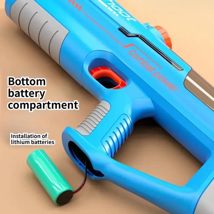 Pistolet à eau électrique automatique grande capacité, jouet aquatique d'extérieur, cadeau d'anniversaire d'été pour les jeux de plage et de piscine