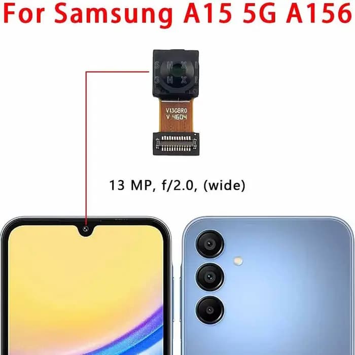 Appareil photo à selfie pour Samsung Galaxy, A14, A15, 4G, 5G, ABahn, A146 axes, AachFrmetals, caméra avant, face à la technologie, pièces de rechange