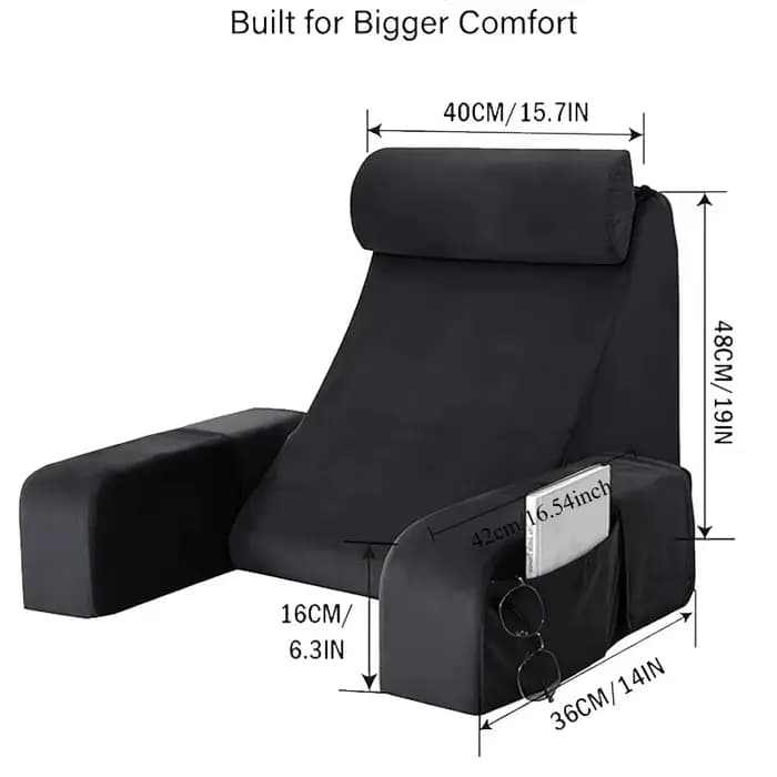 Coussin de soutien lombaire confortable avec accoudoirs pour adultes