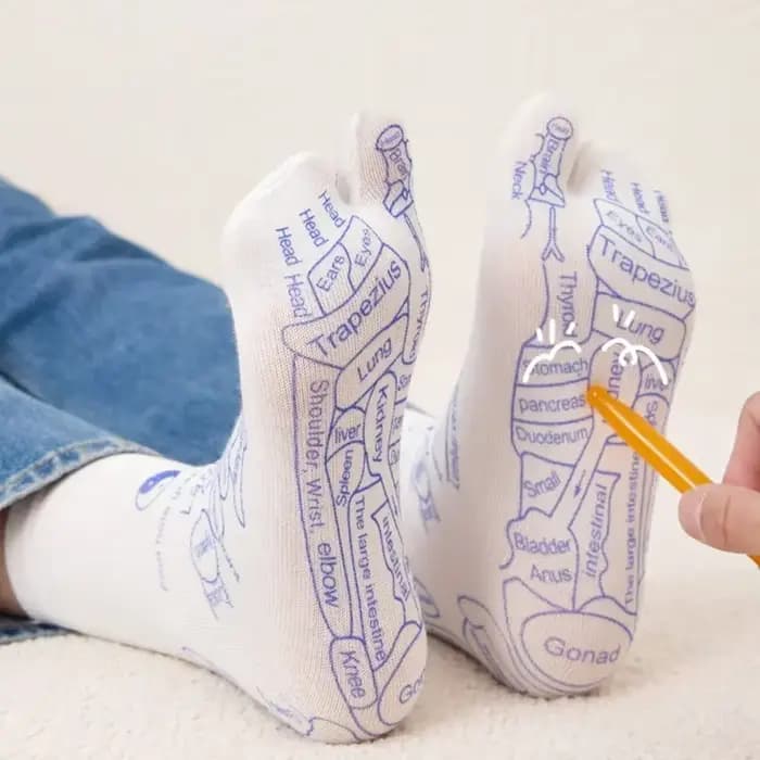 Massage soulager les pieds fatigués chaussettes acupression masseur