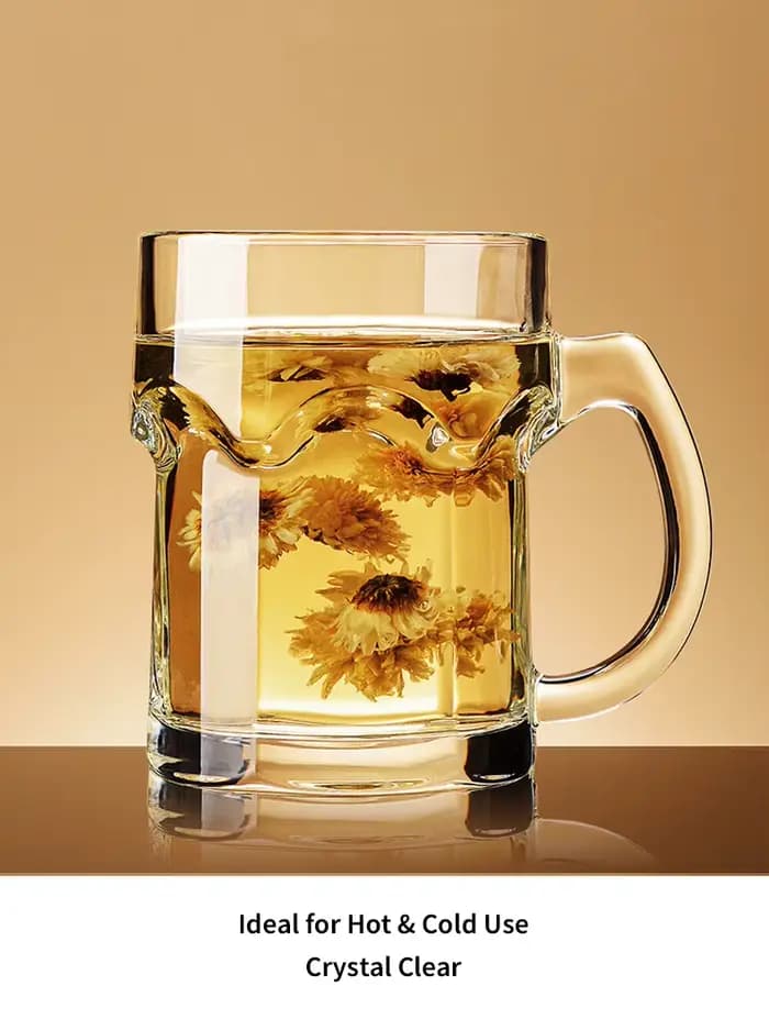 LiLac 405 ~ 500 ml Ailay tasse à bière en verre épaissi haute transparence