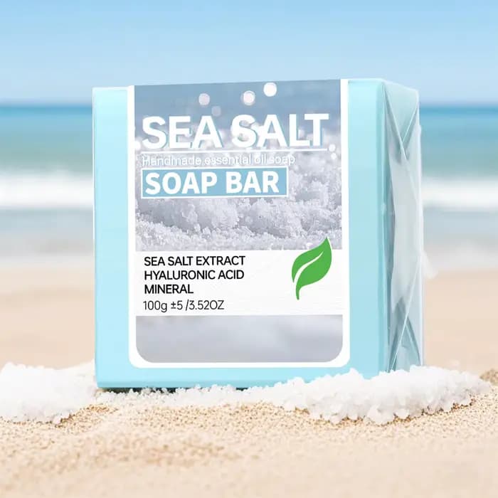Savon aux huiles essentielles fait à la main au sel de mer