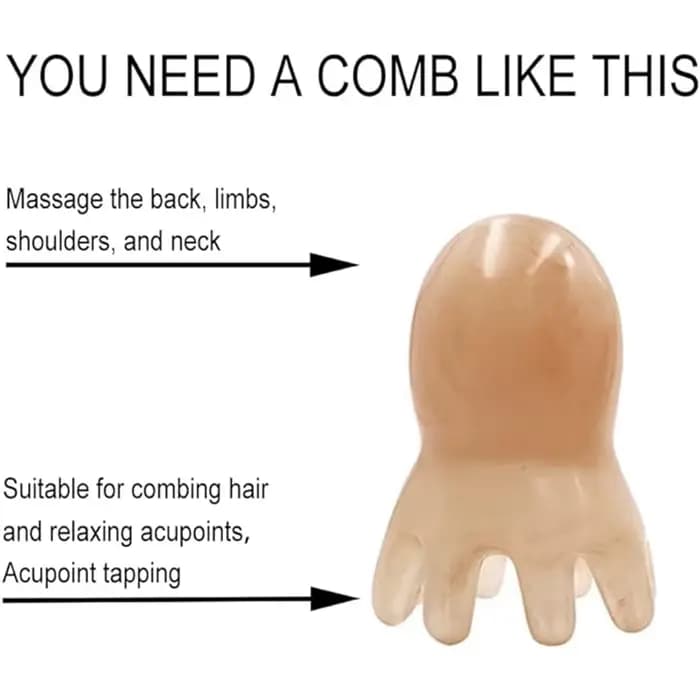 Peigne de Massage méridien en forme de poulpe