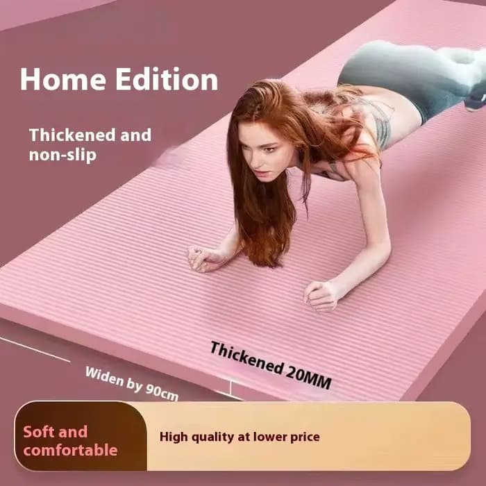 Tapis de yoga athlétique antidérapant de 10 mm pour l'entraînement à domicile