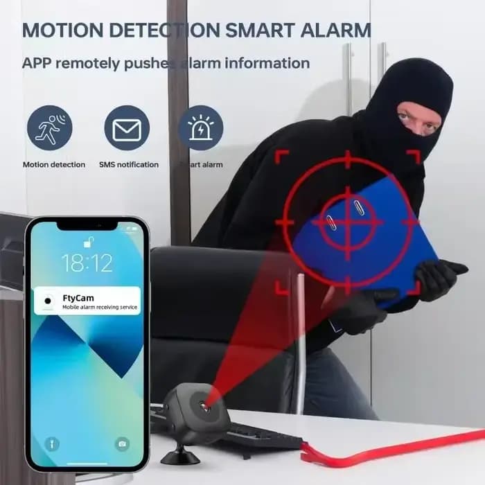 Nouvelle mini caméra de sécurité Pro 4K FullHD WiFi, surveillance avec audio bidirectionnel, détection de mouvement, vision nocturne infrarouge, caméra de sécurité