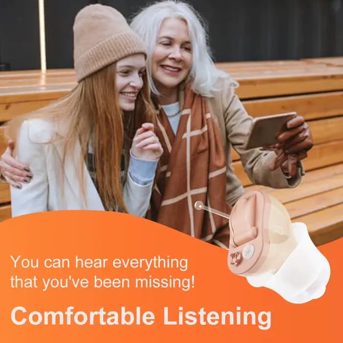 Prothèses auditives Audifonos Mini amplificateur de son pour la surdité/les personnes âgées contrôle du Volume soins auditifs doux perte modérée à sévère/Beige