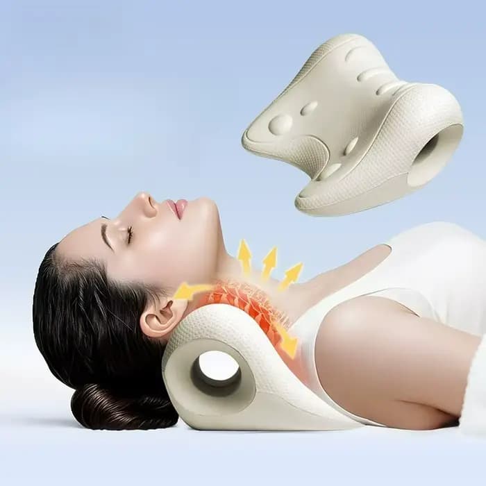 Oreiller de massage cervical avec contour en U