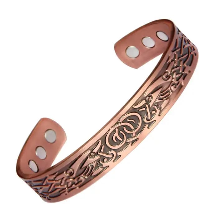 Bracelet à énergie magnétique de style européen et américain Vintage, accessoire tendance magnétique en cuivre antique