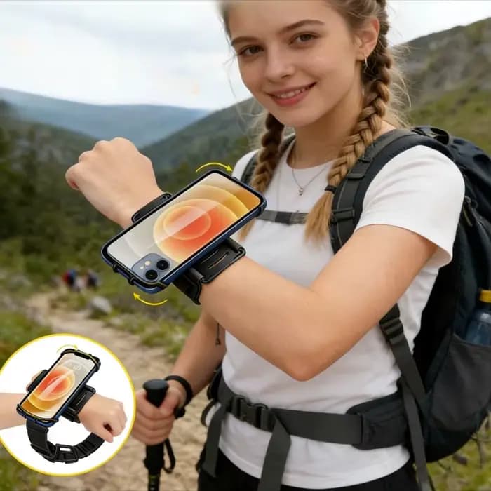 Bracelet de sport pour téléphone, réglable, respirant, pour la course, le cyclisme, la diffusion en direct et l'exercice en extérieur