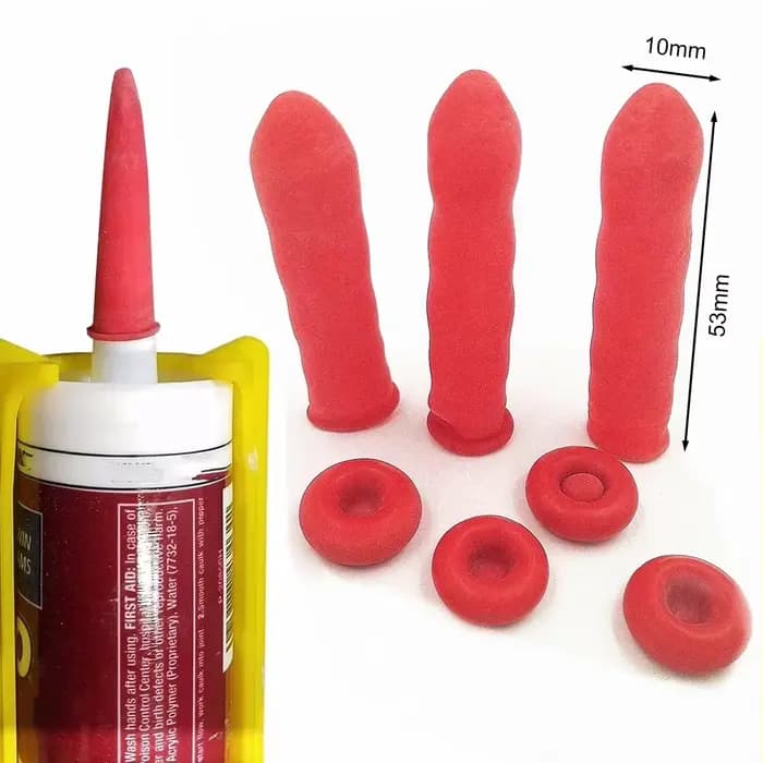 Buse de odorà calfeutrer rouge, capuchon d'économie de calfeutrage, scellant économiseur, tube de calfeutrage ouvert pour bancs et préservé, lot de 20 pièces