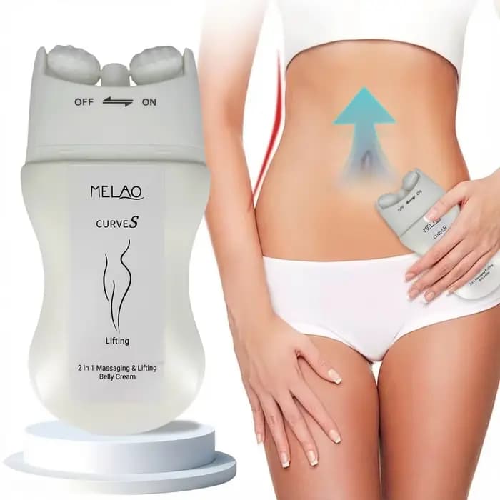 Crème liftante pour le ventre MELAO CURVES 100g avec dispositif de massage