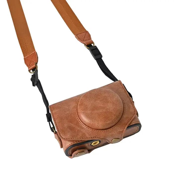 Étui en cuir PU portable avec sangle initiée, sac pour appareil photo, housse pour IL SX740, SX740HS, SX720HS, SX720, SX730HS, SX730, thérapeute