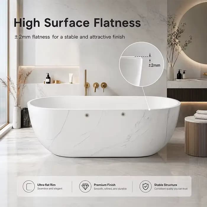 Baignoire de trempage à froid haut de gamme en marbre acrylique isolée pour la récupération en salle de sport et spa