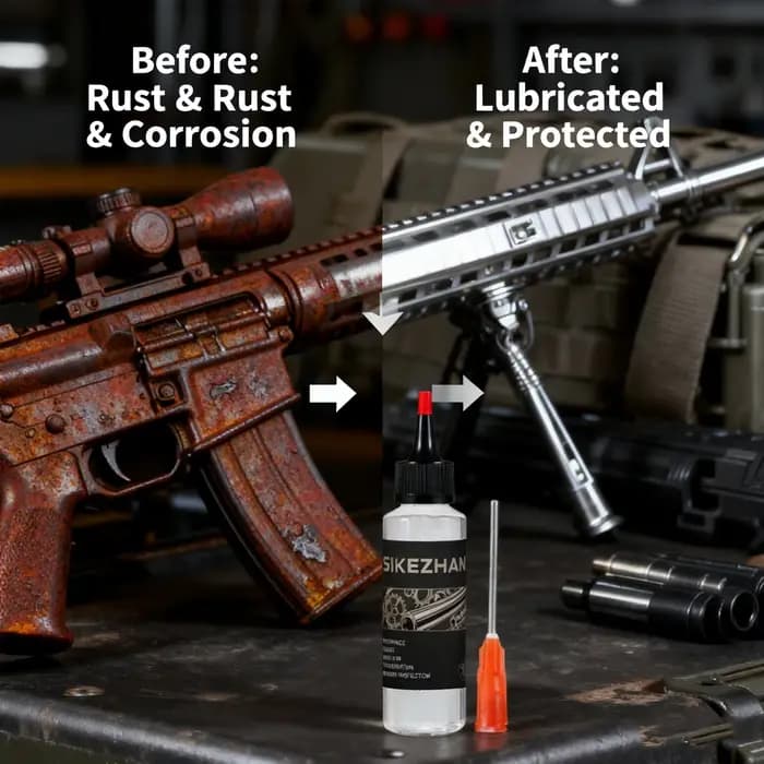 Kit de nettoyage universel pour armes à feu, lubrifiant à l'huile pour pistolet, nettoyeur CLP, entretien des armes antirouille, protection professionnelle, 60 ml/bouteille