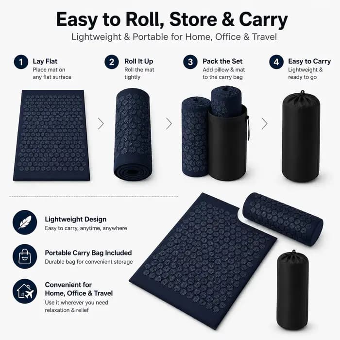 Tapis de massage Shiatsu à picots pour acupression